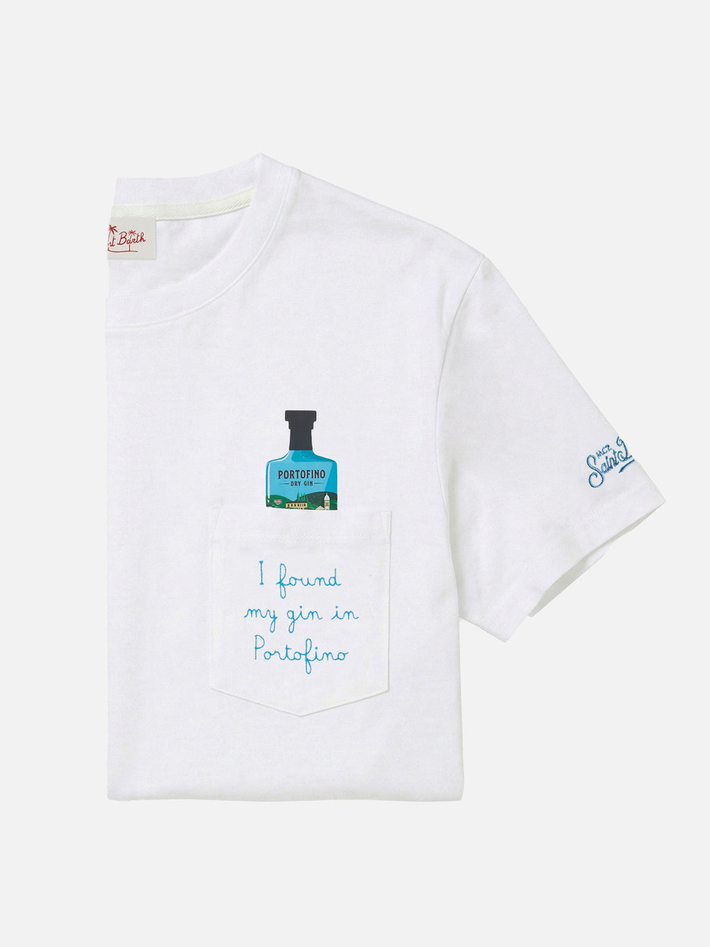 T-shirt Austin bianca con ricamo Portofino Dry Gin product image 1