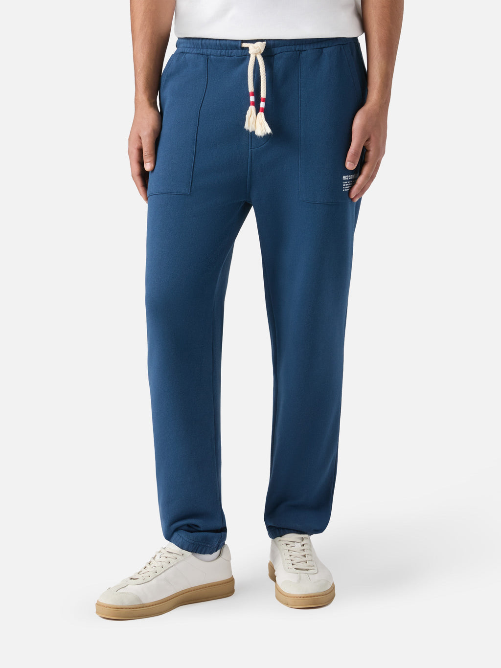 Pantaloni in maglia Bolt blu navy in cotone