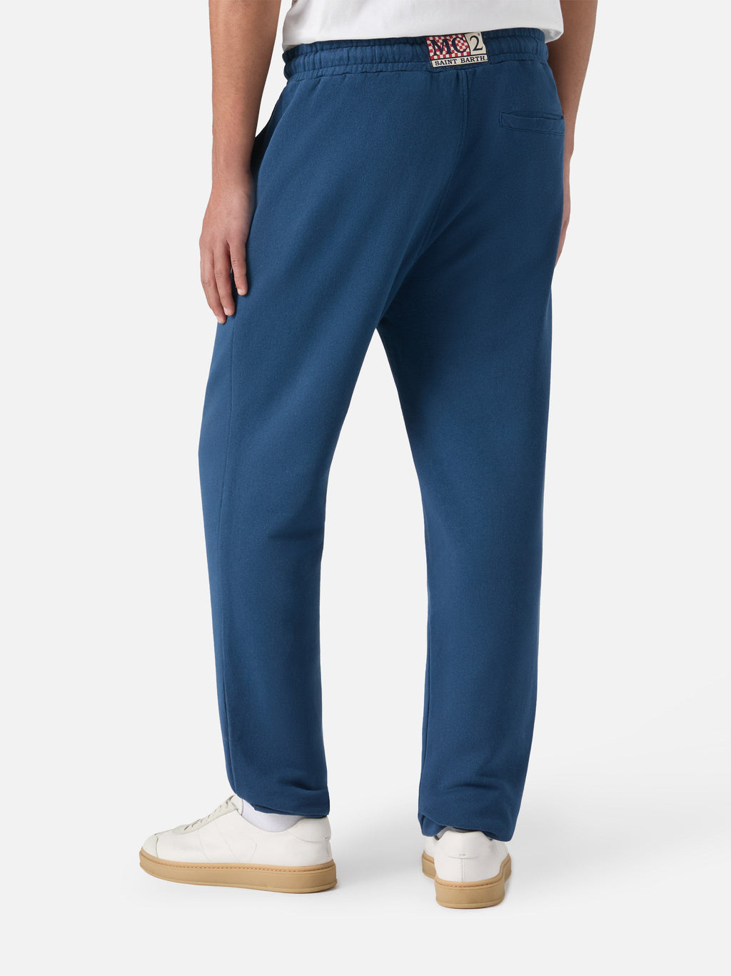 Pantaloni in maglia Bolt blu navy in cotone
