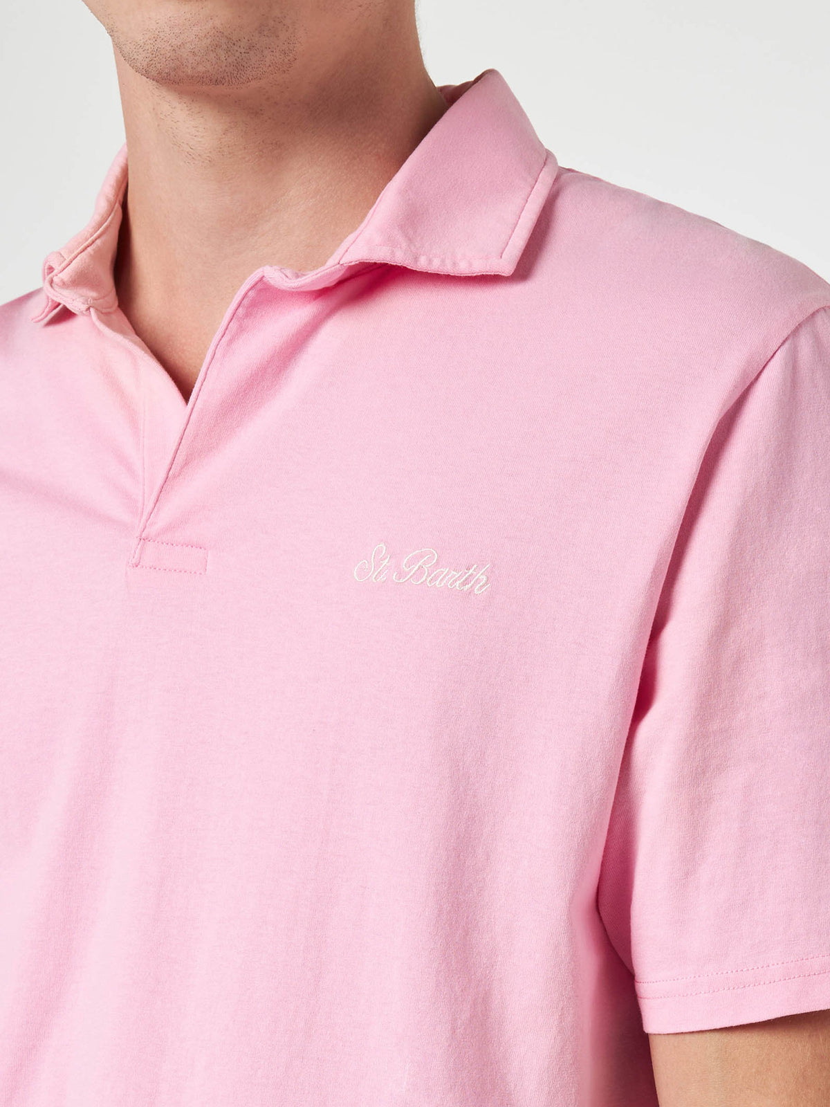 Polo Brighton rosa con ricamo logo product image 2