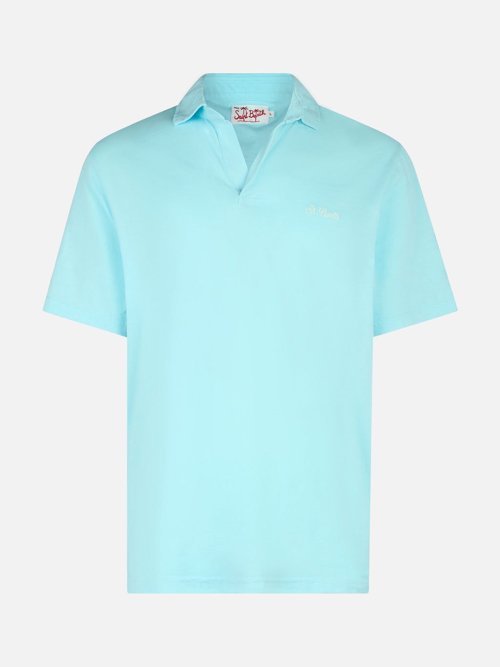 Polo Brighton verde acqua con ricamo logo product image 4