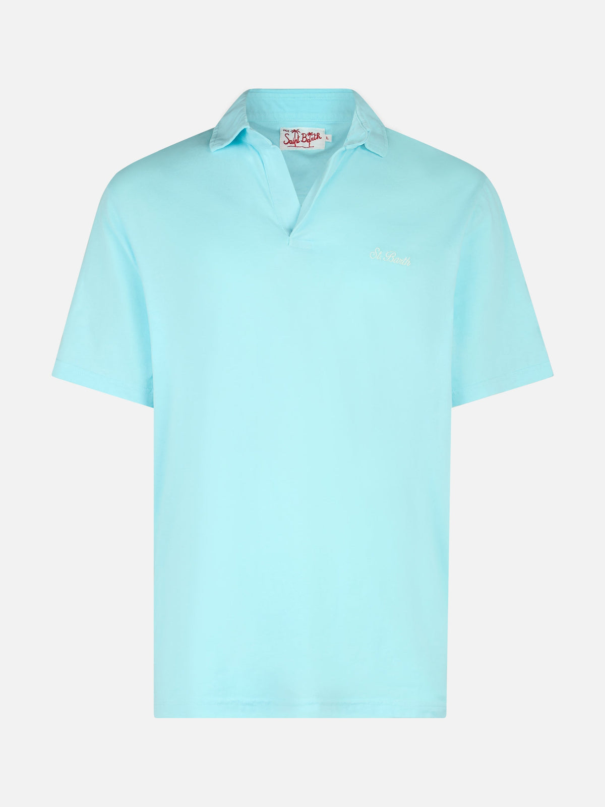 Polo Brighton verde acqua con ricamo logo product image 4