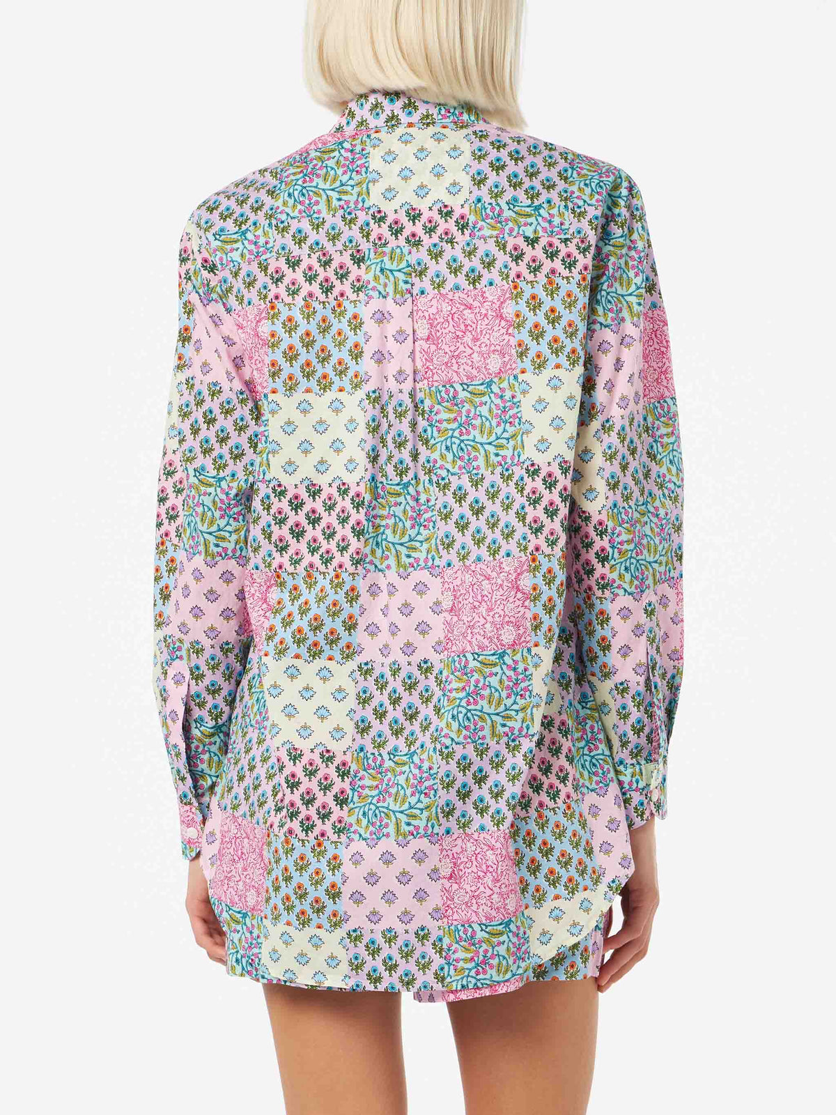 Camicia Brigitte in cotone con stampa a patch di fiori product image 3