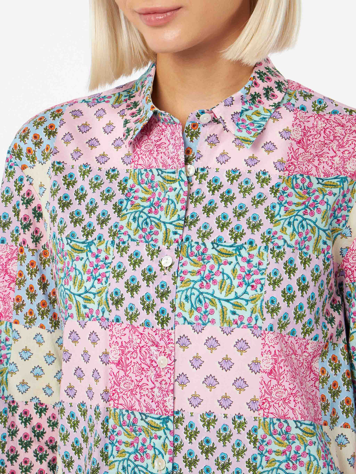 Camicia Brigitte in cotone con stampa a patch di fiori product image 2