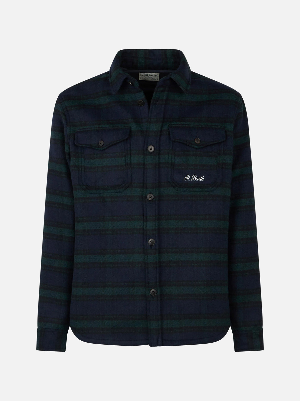 Overshirt Burton tartan con patch