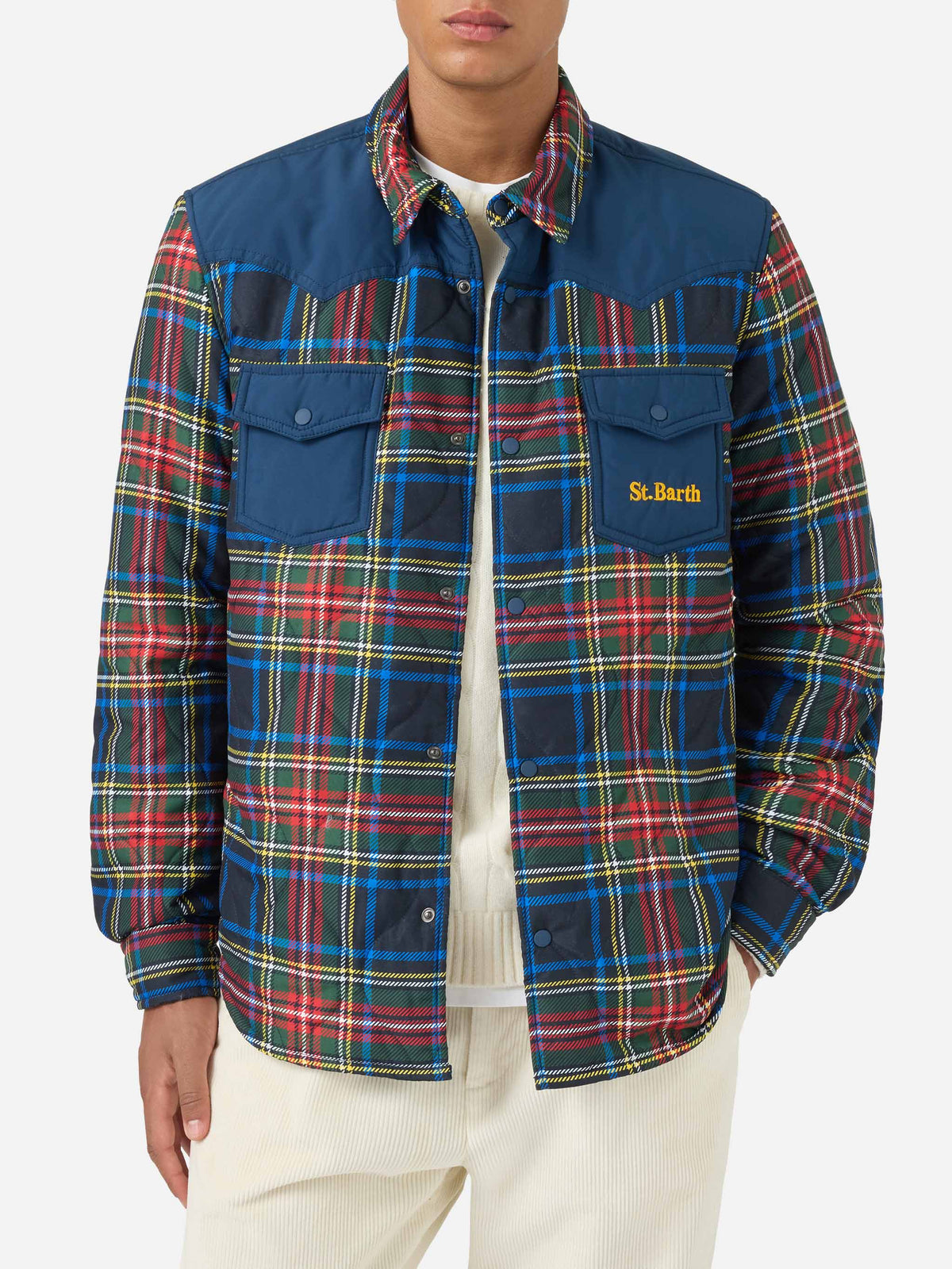 Overshirt imbottito Chalet con motivo tartan