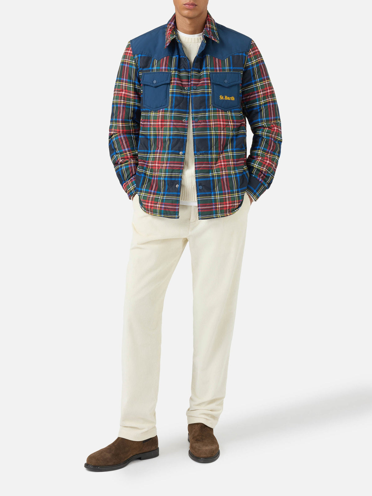 Overshirt imbottito Chalet con motivo tartan