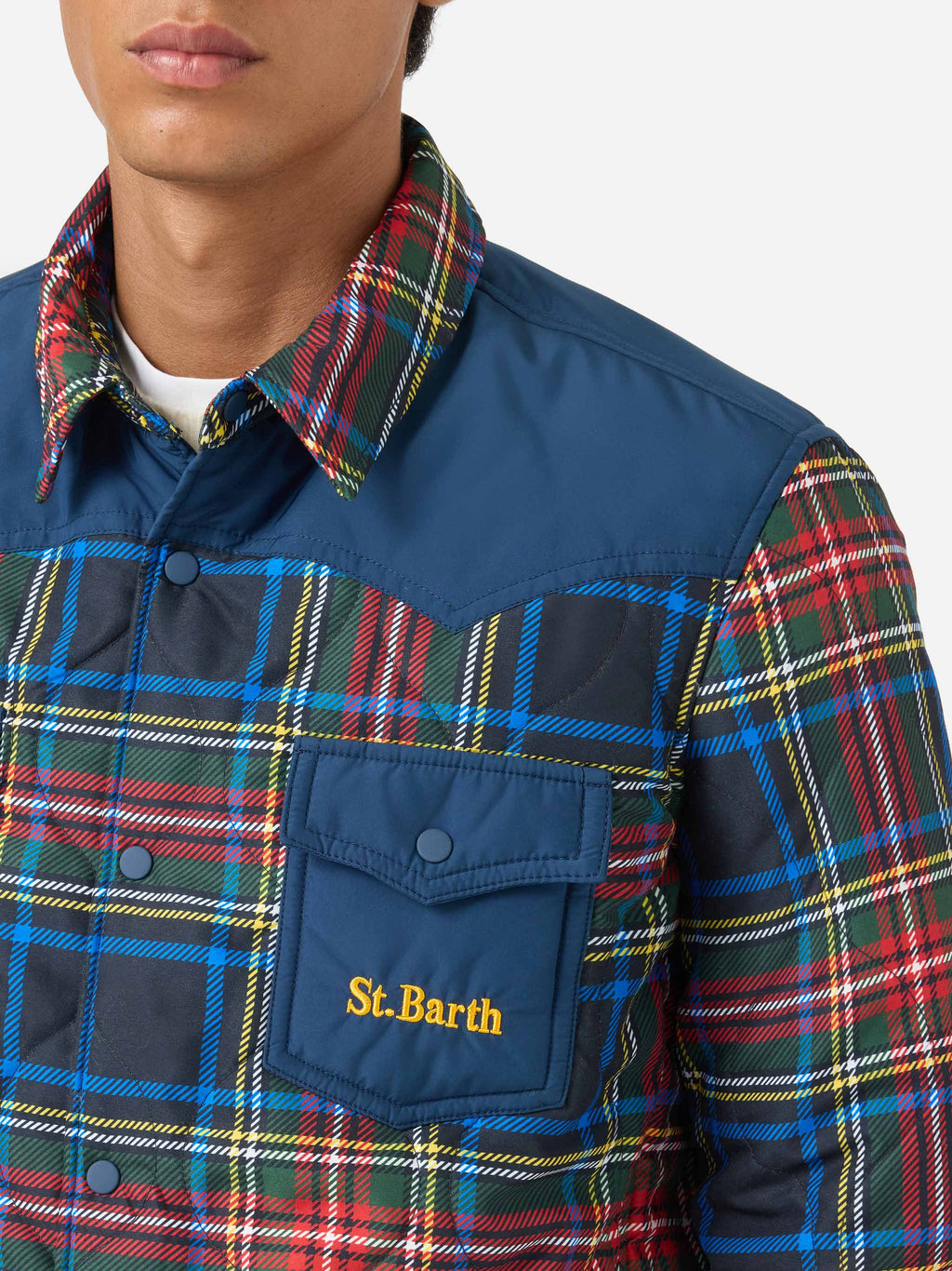 Overshirt imbottito Chalet con motivo tartan