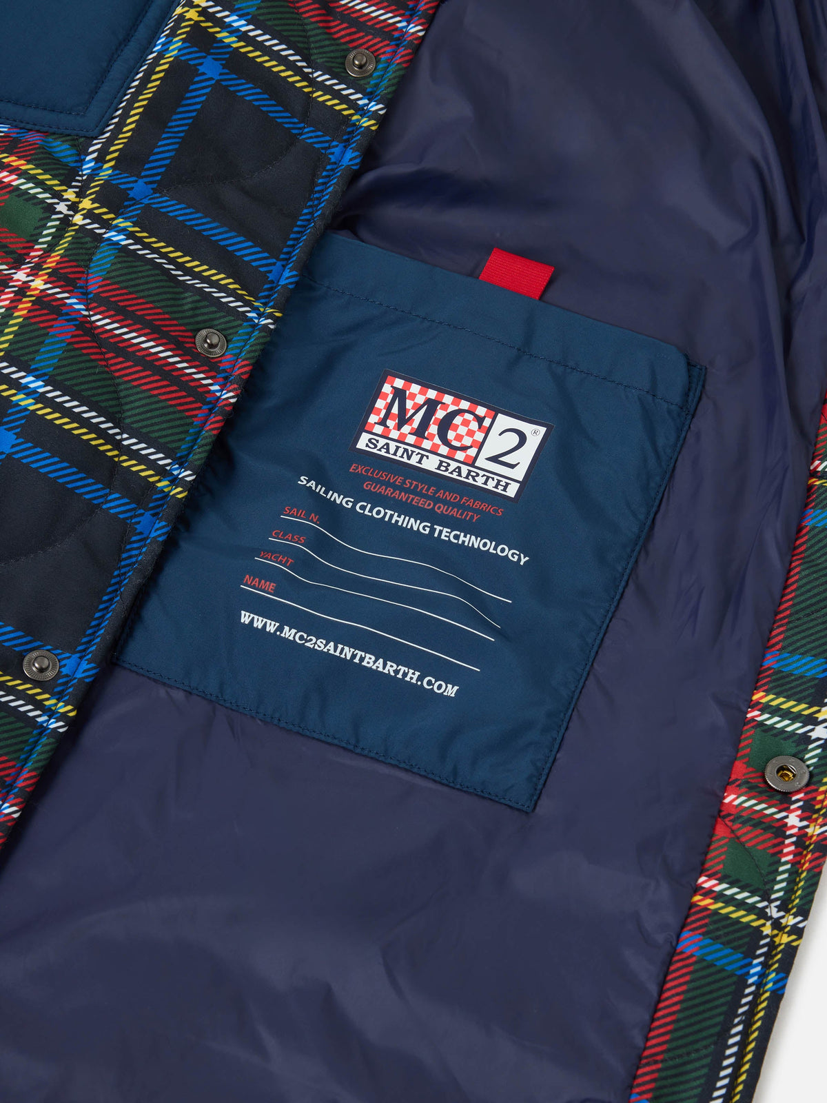 Overshirt imbottito Chalet con motivo tartan