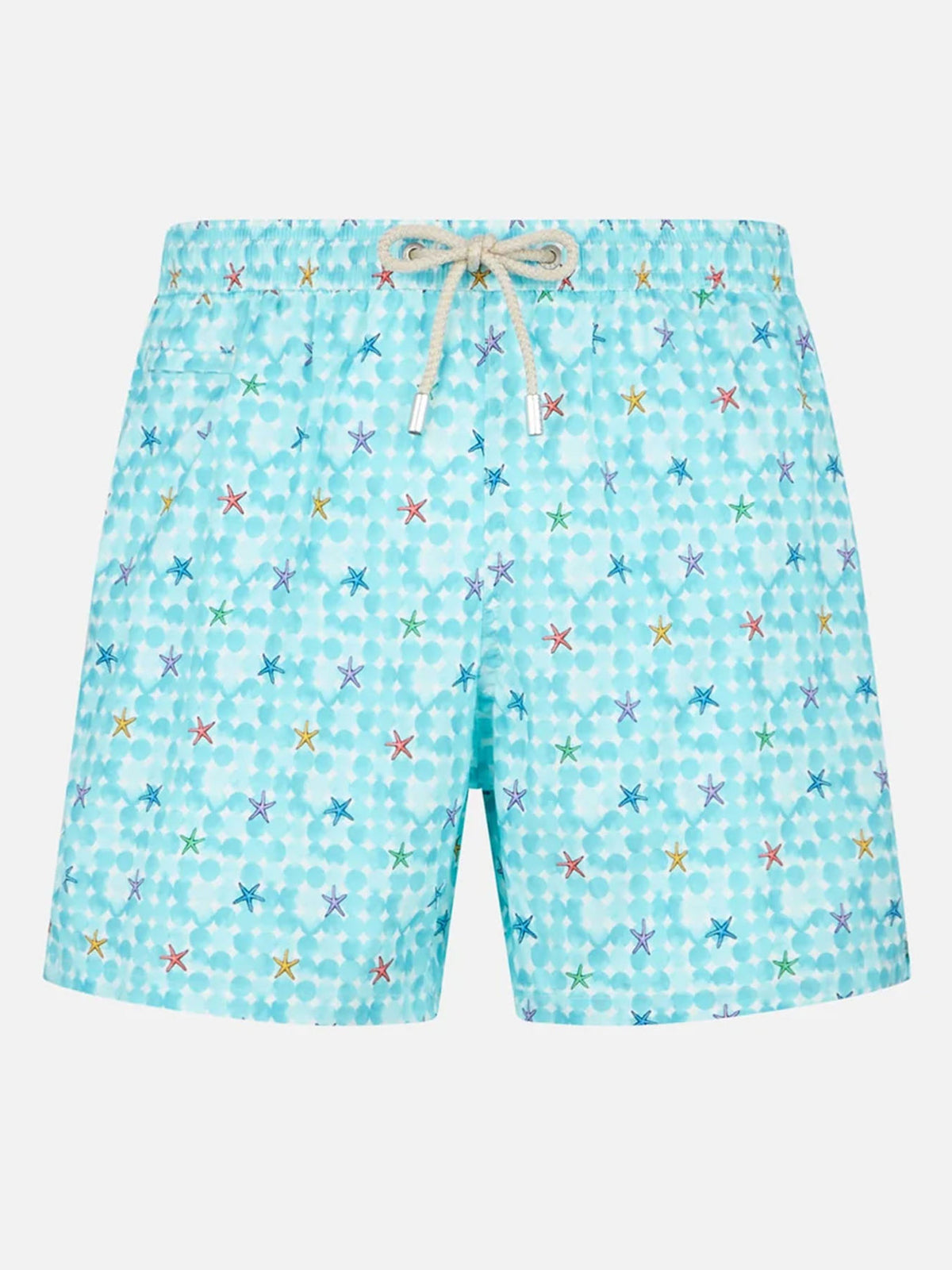 Costume mare Comfort Light azzurro con stampa stelle marine a bolle