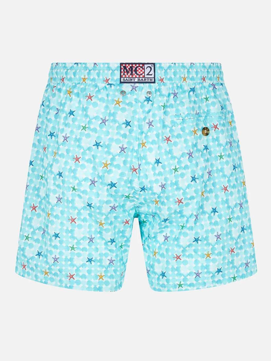 Costume mare Comfort Light azzurro con stampa stelle marine a bolle