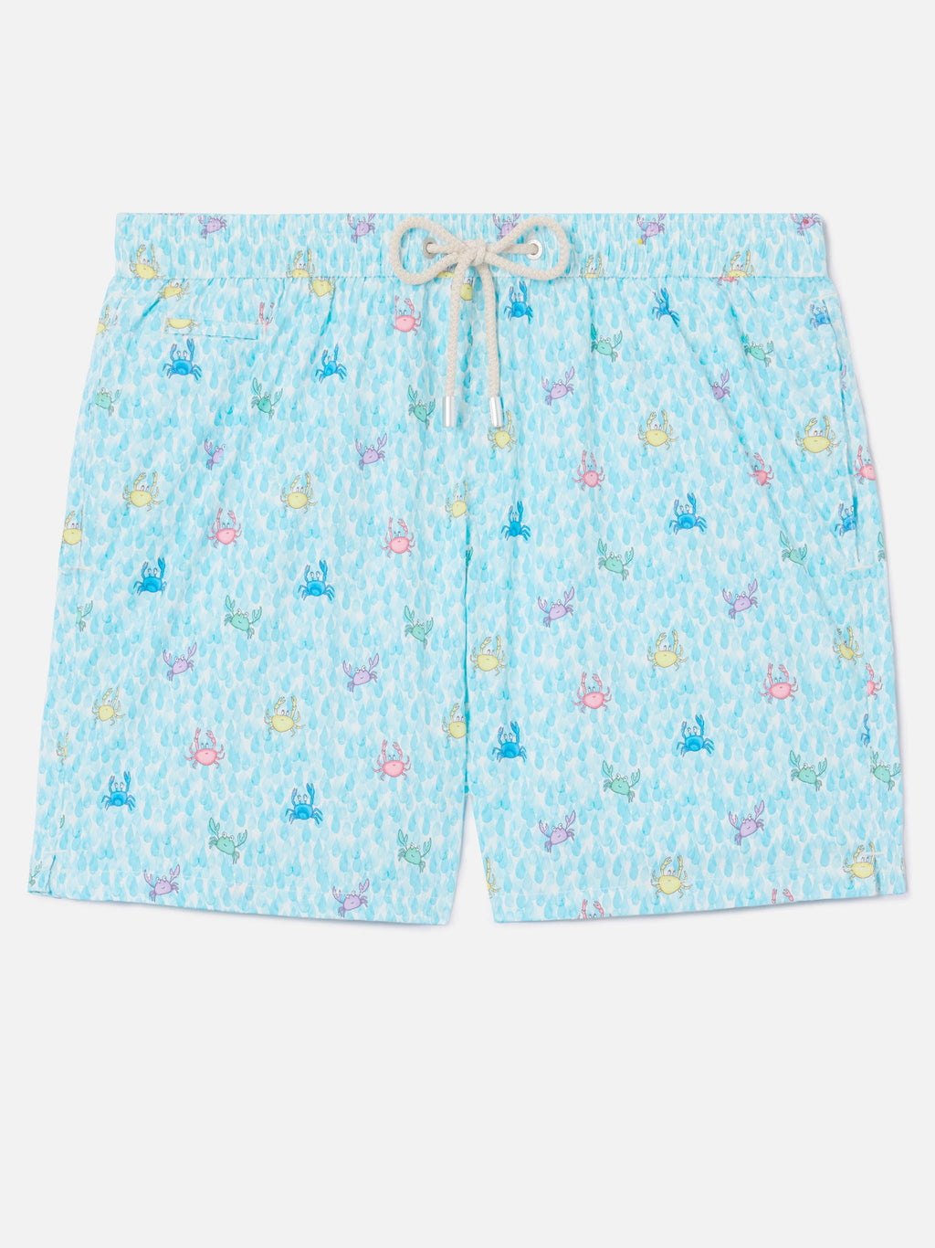 Costume mare Comfort Light bianco con stampa granchi