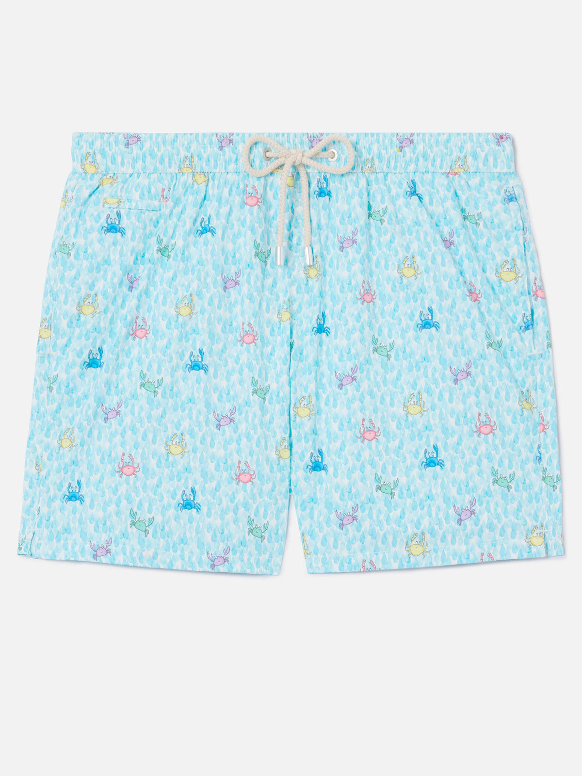 Costume mare Comfort Light bianco con stampa granchi