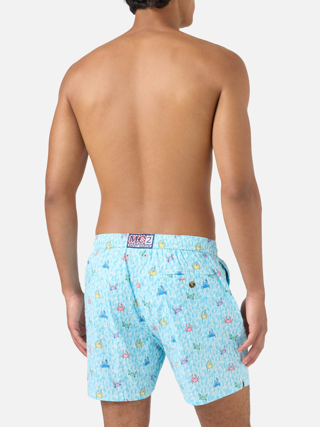 Costume mare Comfort Light bianco con stampa granchi