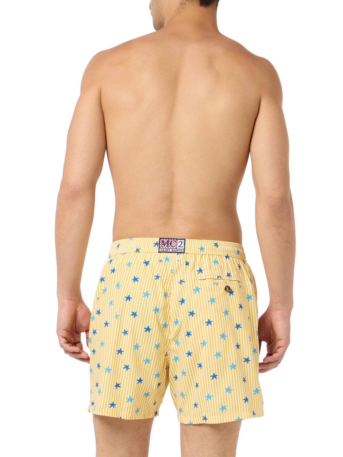 Costume mare Comfort Light con stampa stelle marine a righe