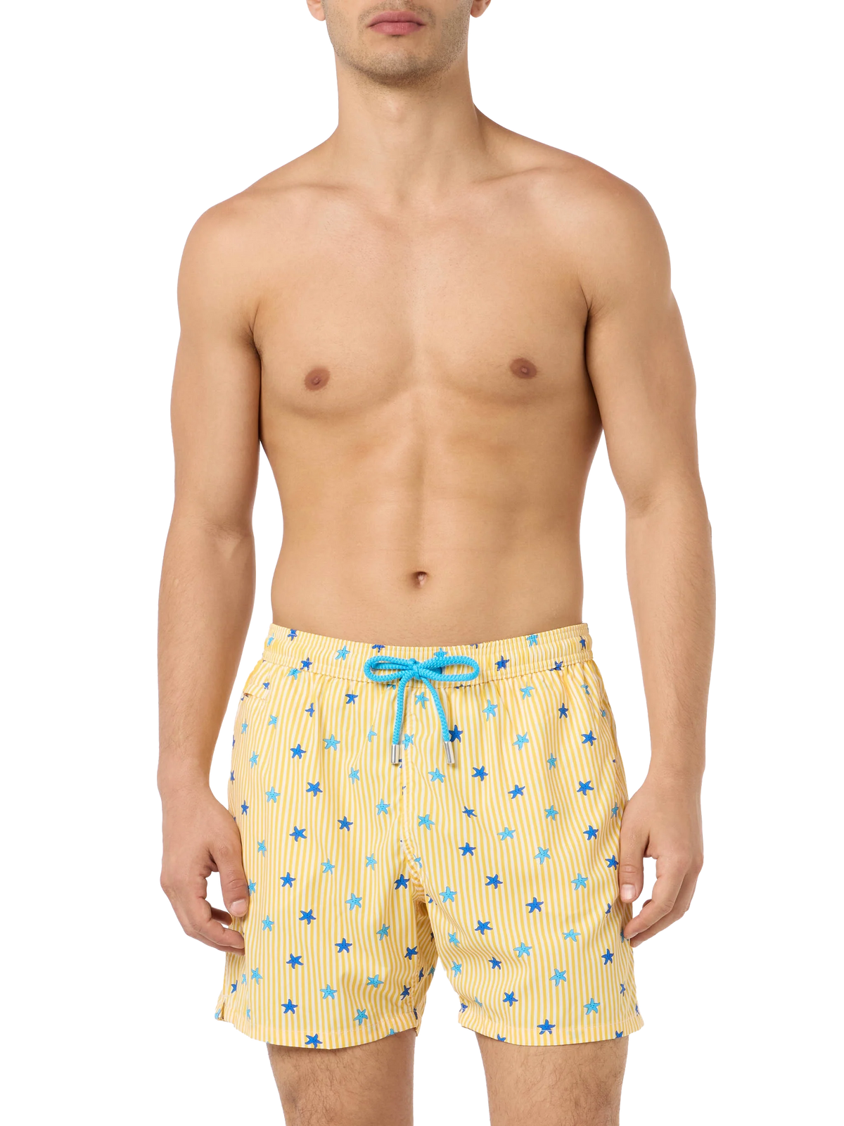 Costume mare Comfort Light con stampa stelle marine a righe