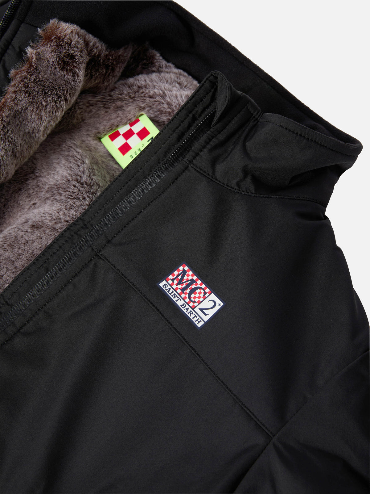 Bomber Country Jr nero con fodera effetto pelliccia product image 2