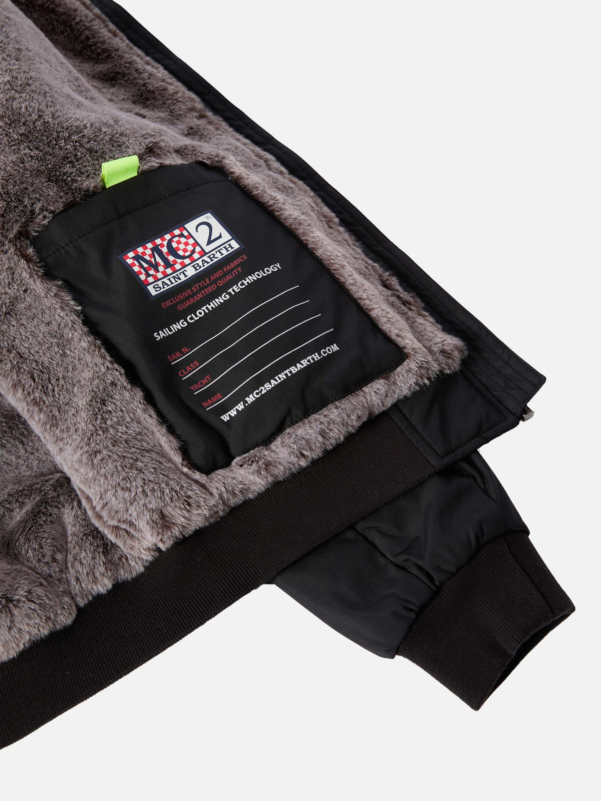 Bomber Country Jr nero con fodera effetto pelliccia product image 4
