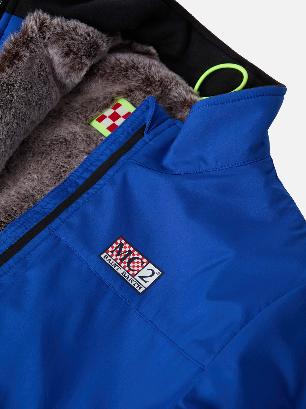Bomber Country Jr blu con fodera effetto pelliccia product image 2