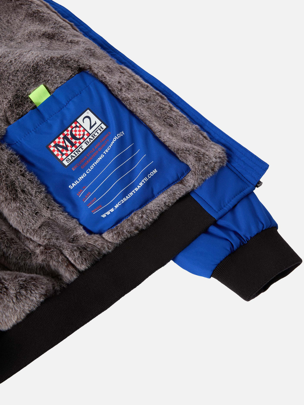 Bomber Country Jr blu con fodera effetto pelliccia product image 4