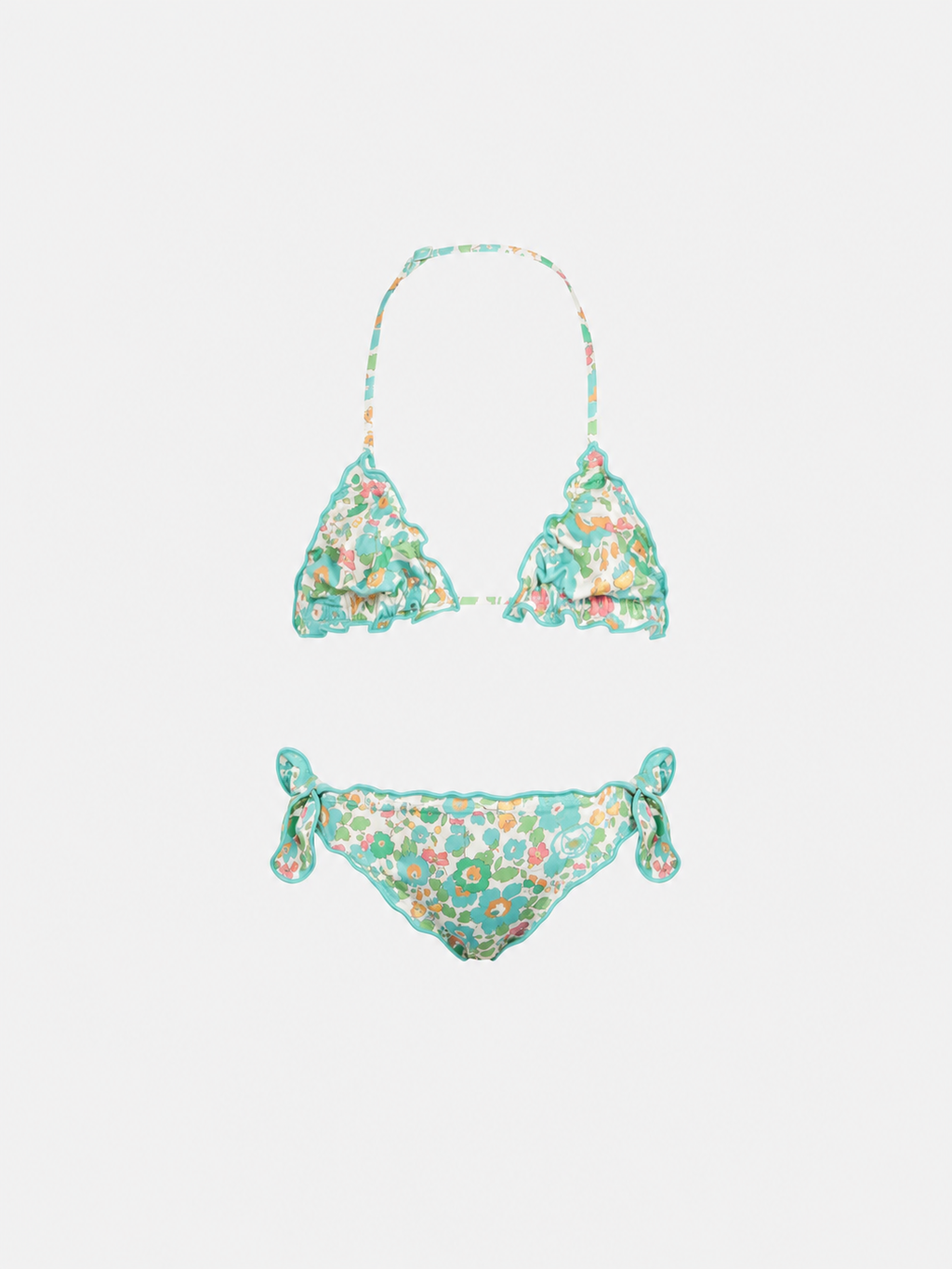 Bikini Cris verde acqua con stampa floreale Betsy | Made with Liberty Fabric