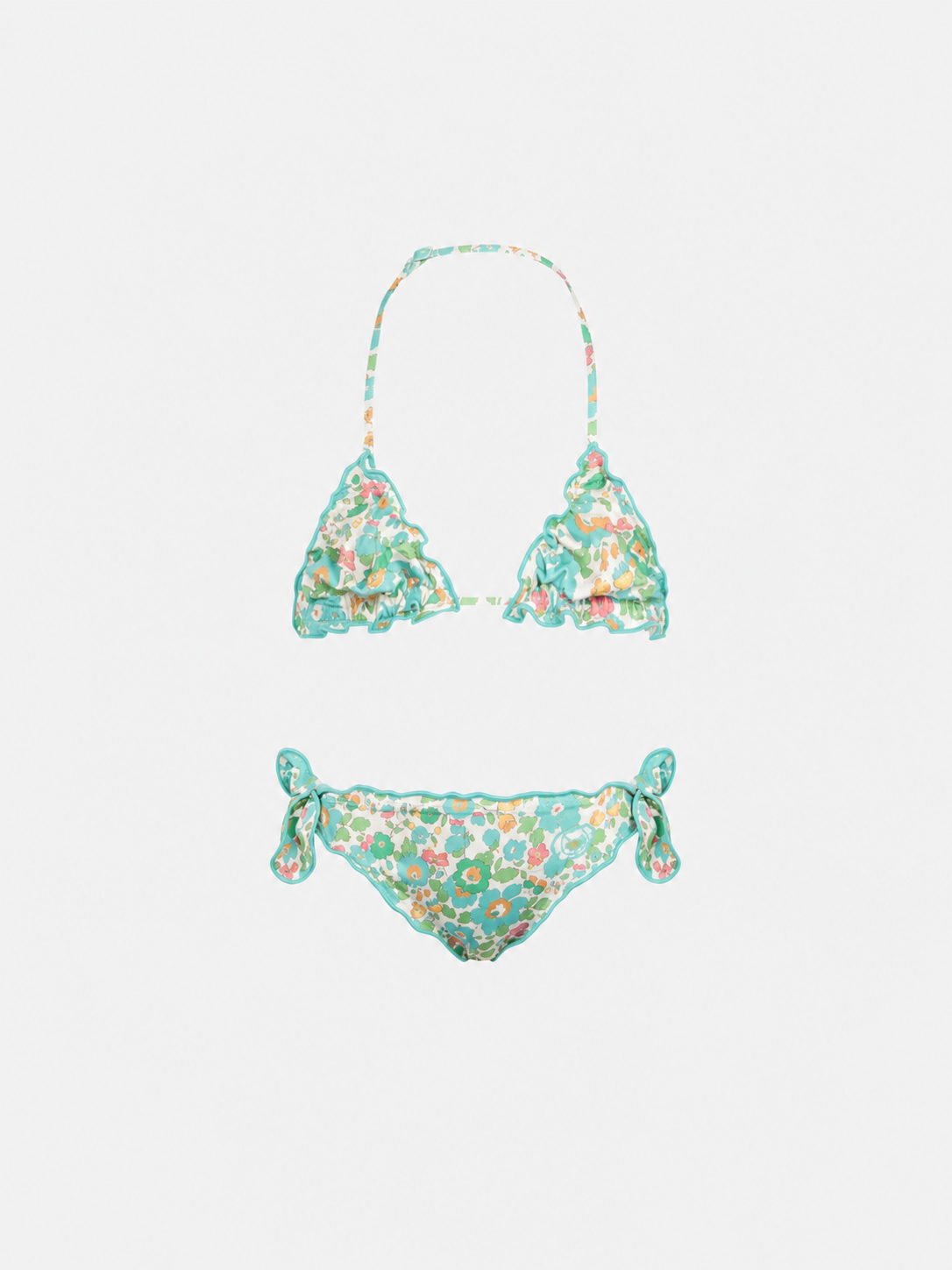 Bikini Cris verde acqua con stampa floreale Betsy | Made with Liberty Fabric