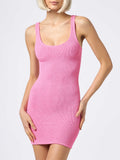Abito Deana rosa in tessuto crinkle