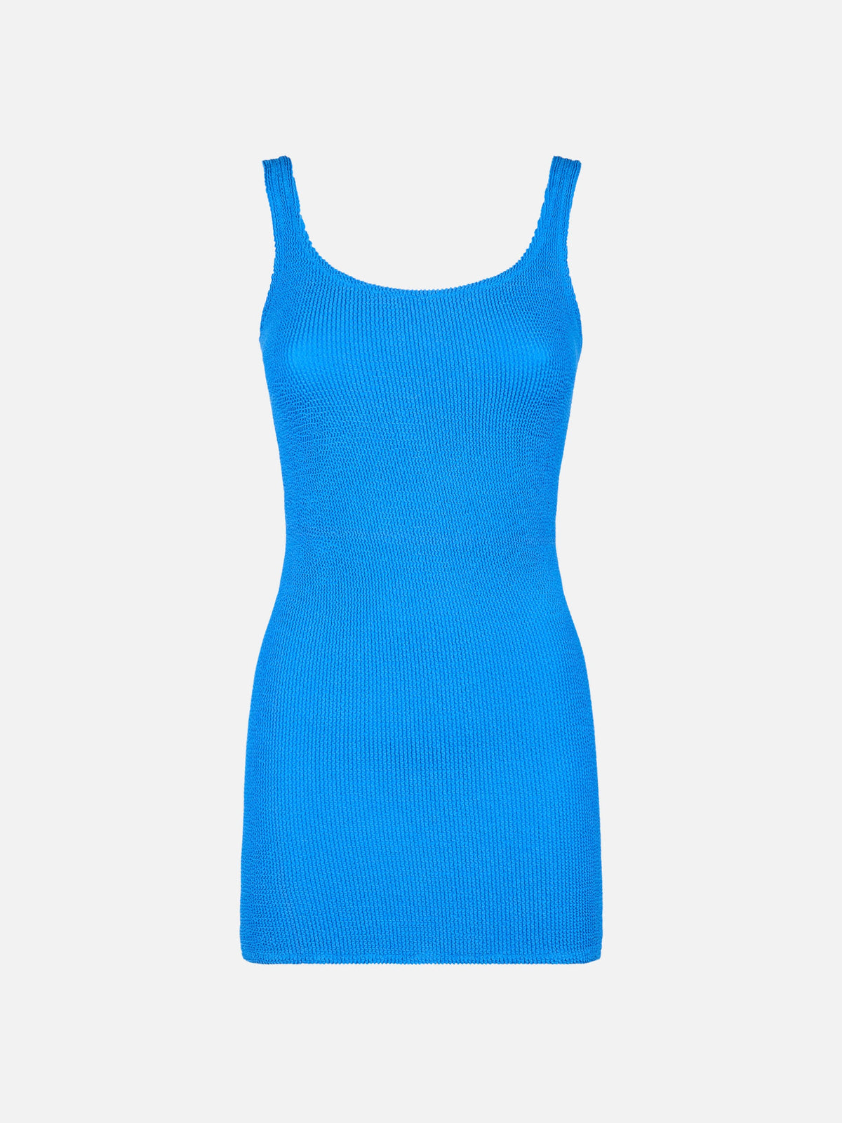 Abito Deana bluette in tessuto crinkle
