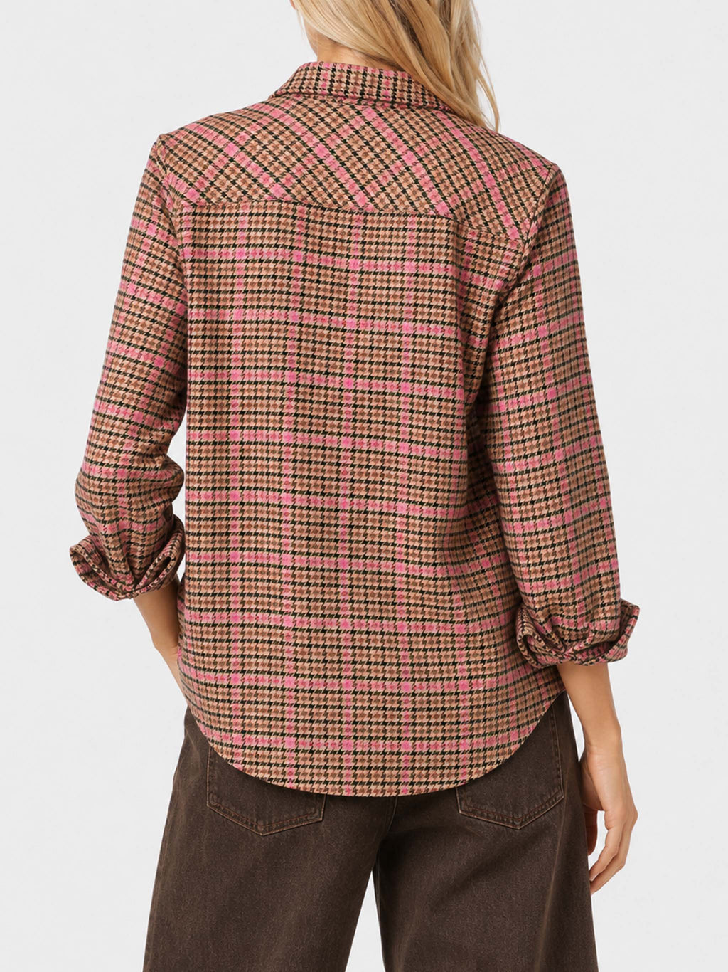 Overshirt Deer bianco e nero pied de poule product image 3
