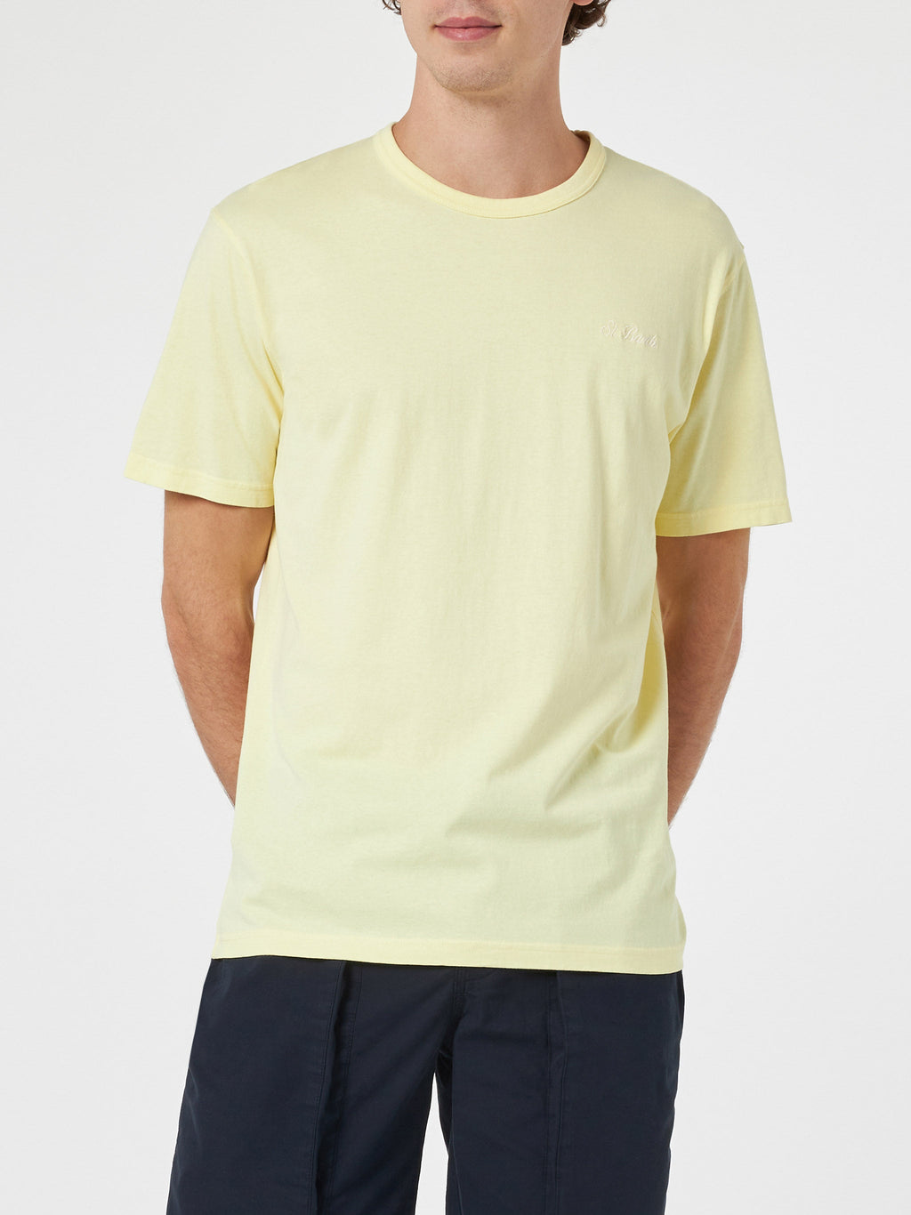 T-shirt Dover giallo chiaro con ricamo logo product image 3