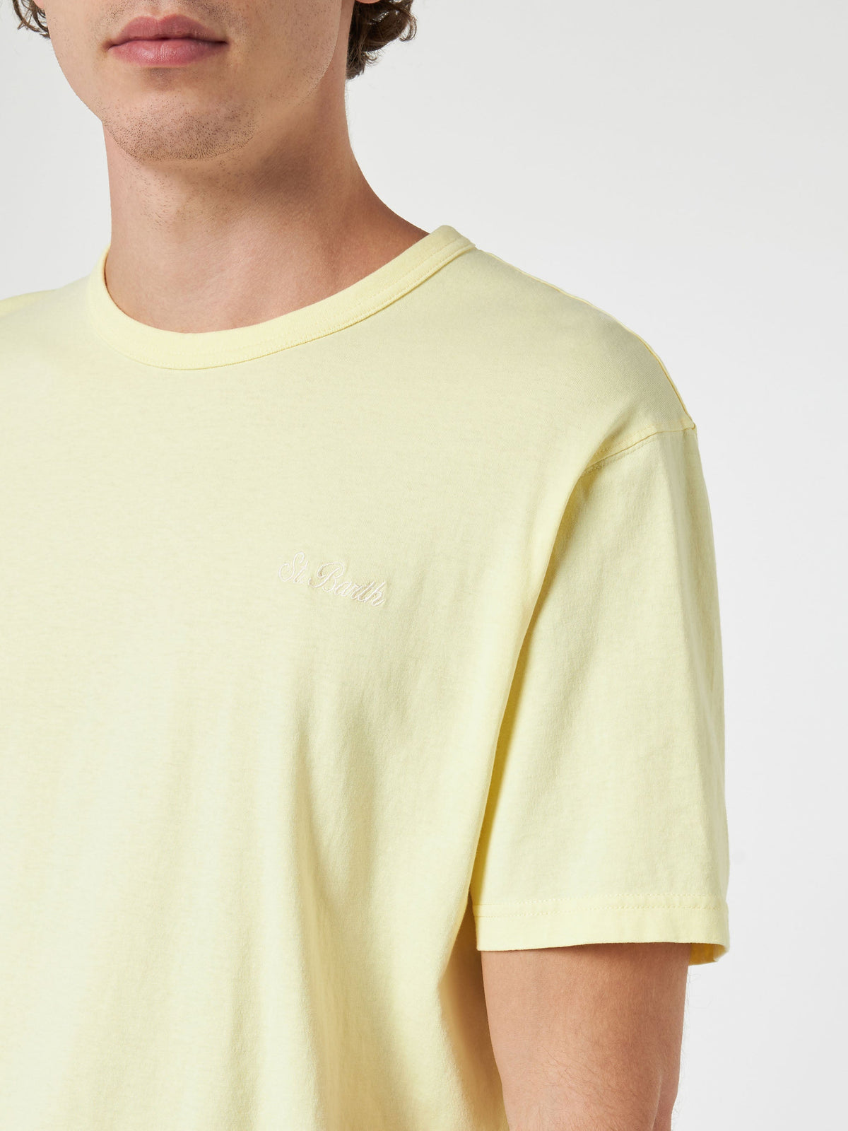T-shirt Dover giallo chiaro con ricamo logo product image 2