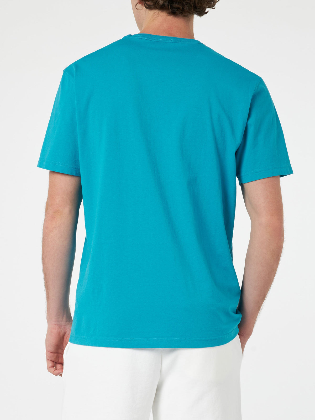 T-shirt Dover verde petrolio con ricamo logo product image 4