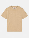T-shirt Ecstasea beige in lino con taschino product image 1