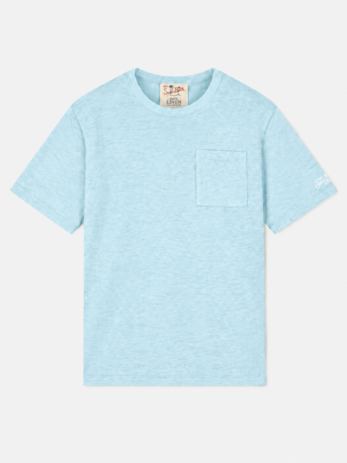 T-shirt Ecstasea verde acqua in lino product image 1