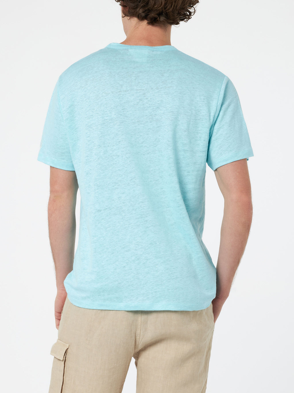 T-shirt Ecstasea verde acqua in lino product image 4