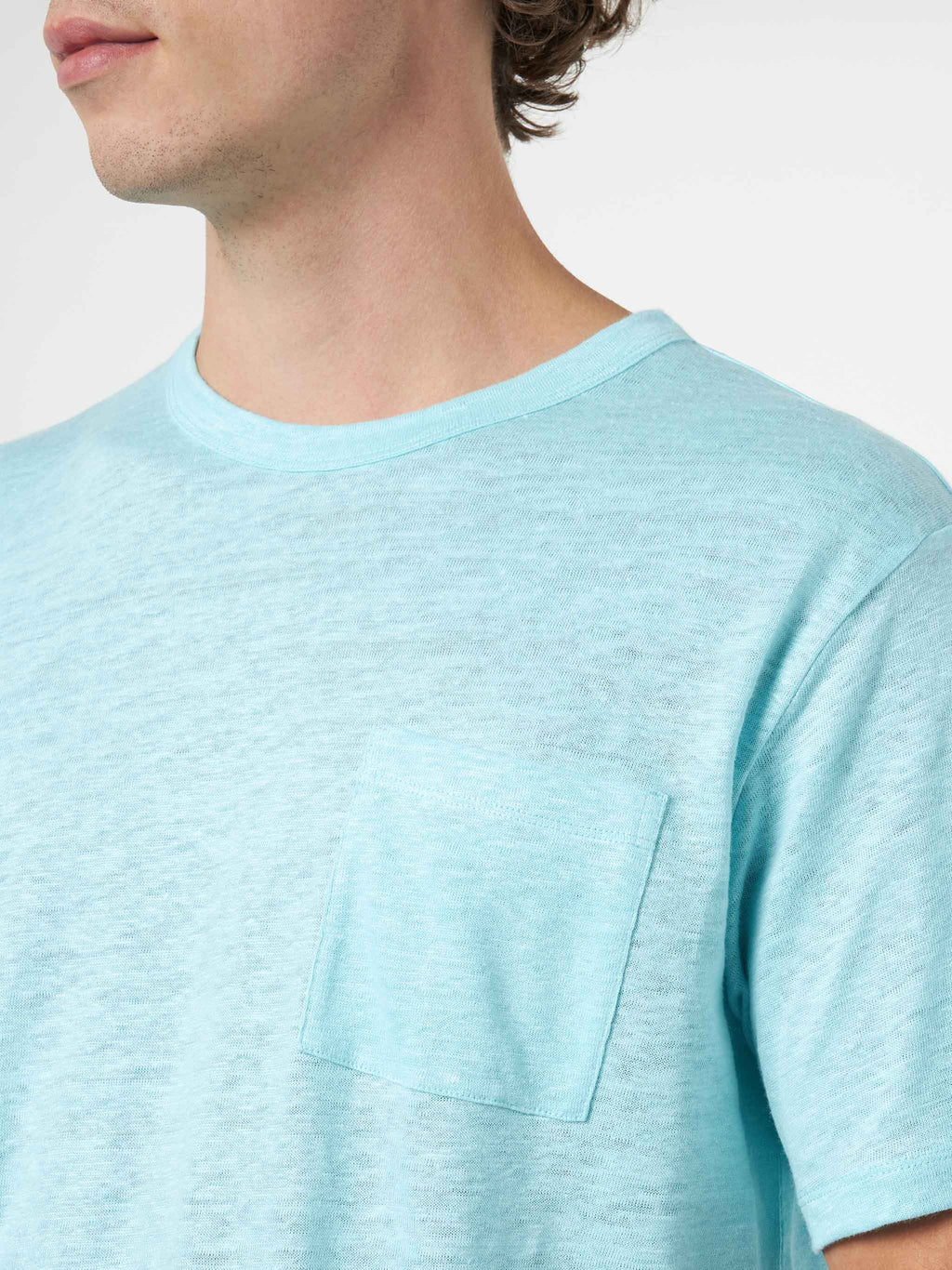T-shirt Ecstasea verde acqua in lino product image 3