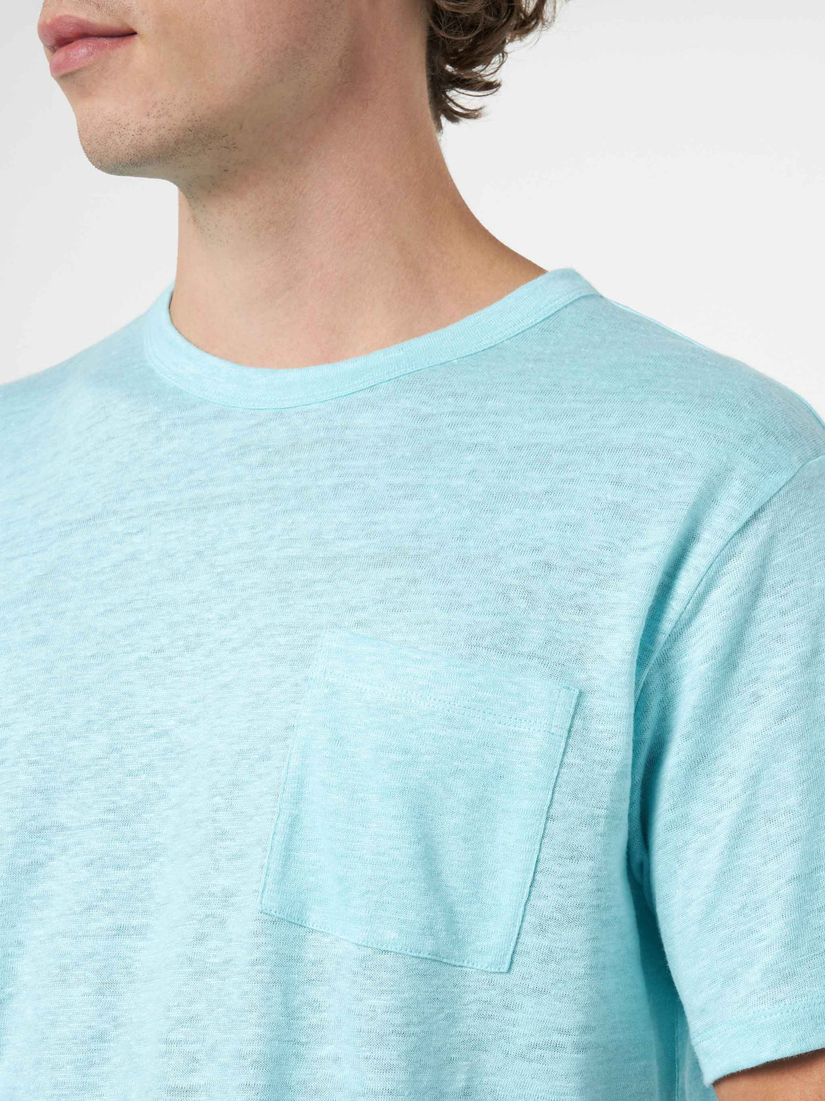 T-shirt Ecstasea verde acqua in lino product image 3