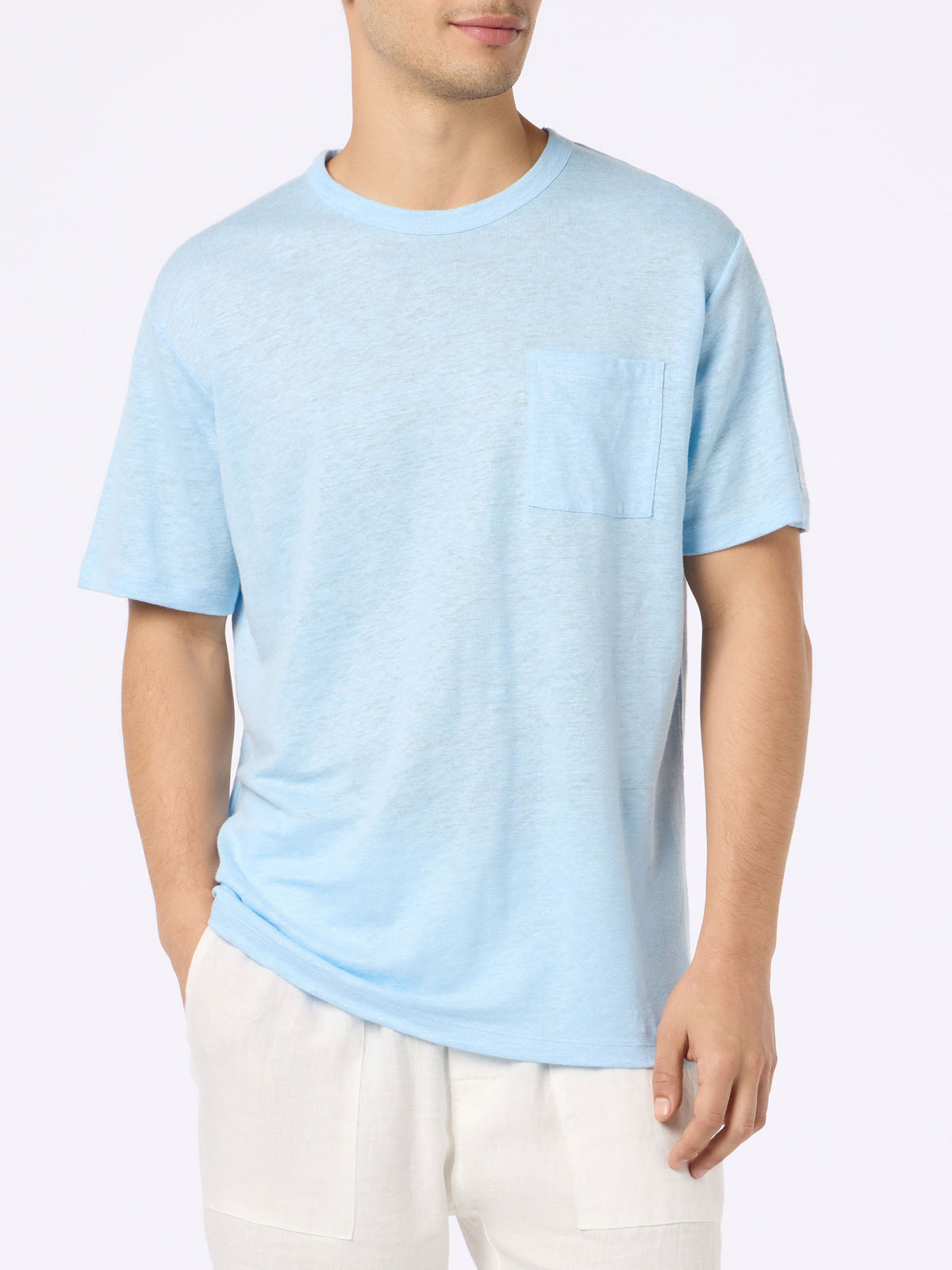 T-shirt Ecstasea azzurra in lino product image 2