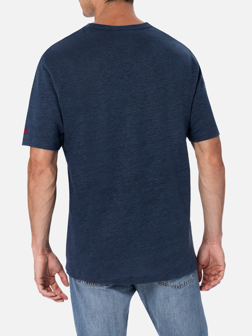 T-shirt Ecstasea blu navy in lino con stampa running product image 4