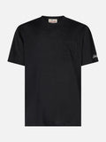 T-shirt Ecstasea nera in lino con taschino sul petto product image 1
