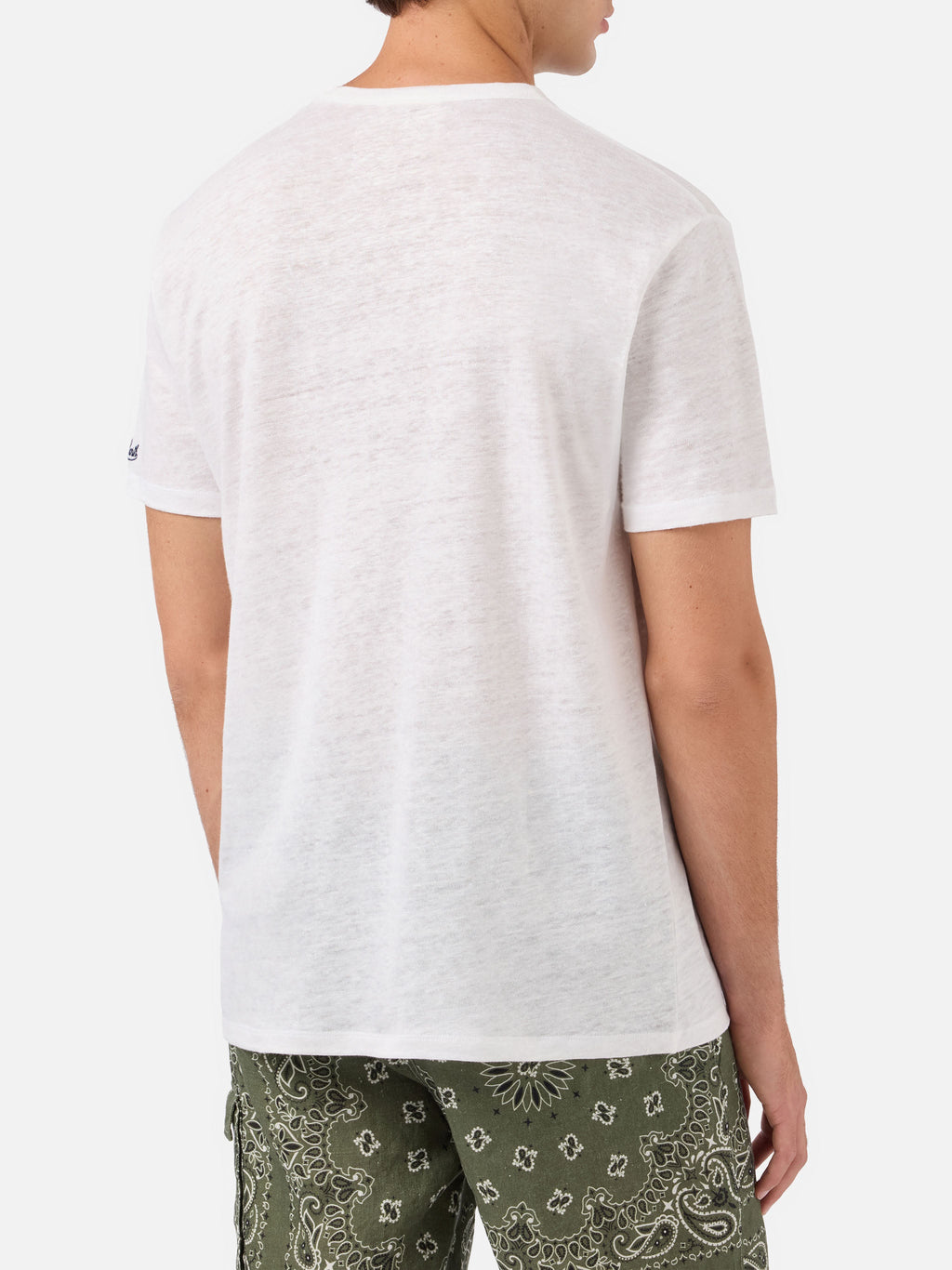 T-shirt Ecstasea bianco panna in lino product image 4