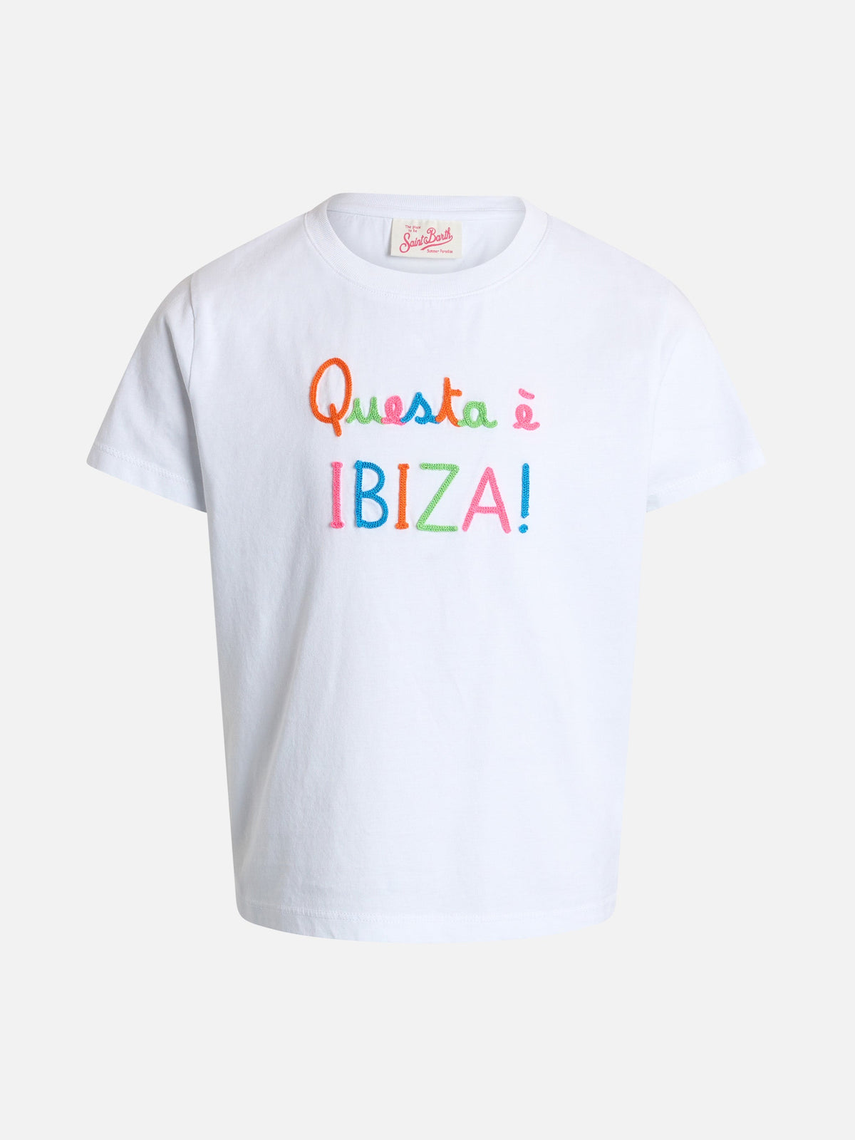 T-shirt Elly bianca con ricamo Questa è Ibiza product image 1