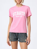 T-shirt Emilie rosa con stampa St. Barth Beach Club product image 1