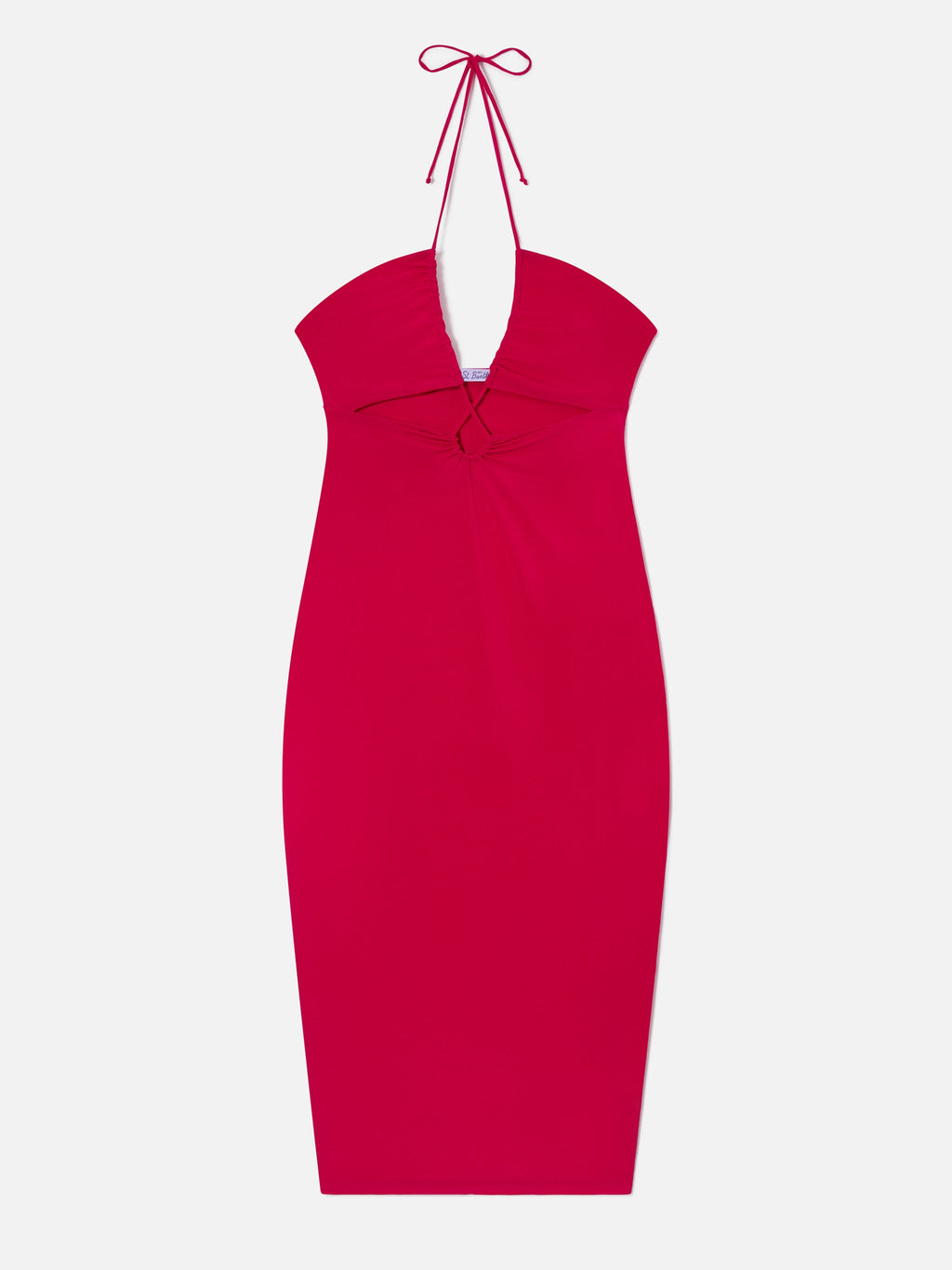 Abito midi Farah fucsia con cut-out
