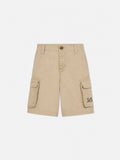 Shorts cargo Freeport Jr beige con ricamo logo product image 1