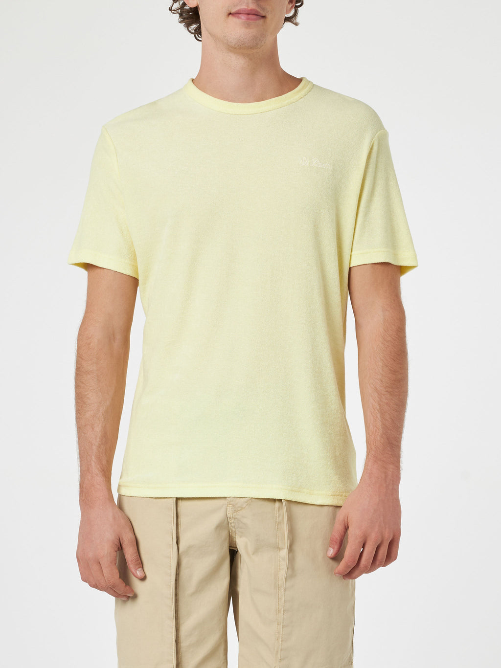 T-shirt Gary gialla in spugna con ricamo logo product image 3