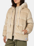 Piumino Geneve beige in velluto a coste con cappuccio product image 1