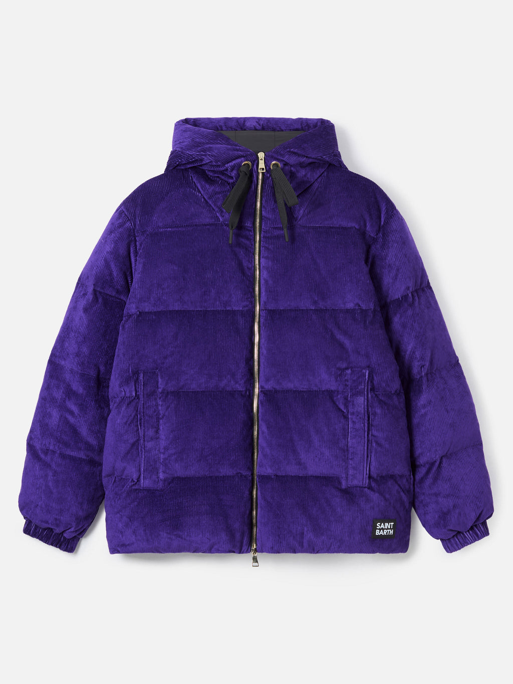 Giacca imbottita Geneve viola con cappuccio in velluto a product image 6