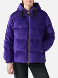 Giacca imbottita Geneve viola con cappuccio in velluto a product image 1