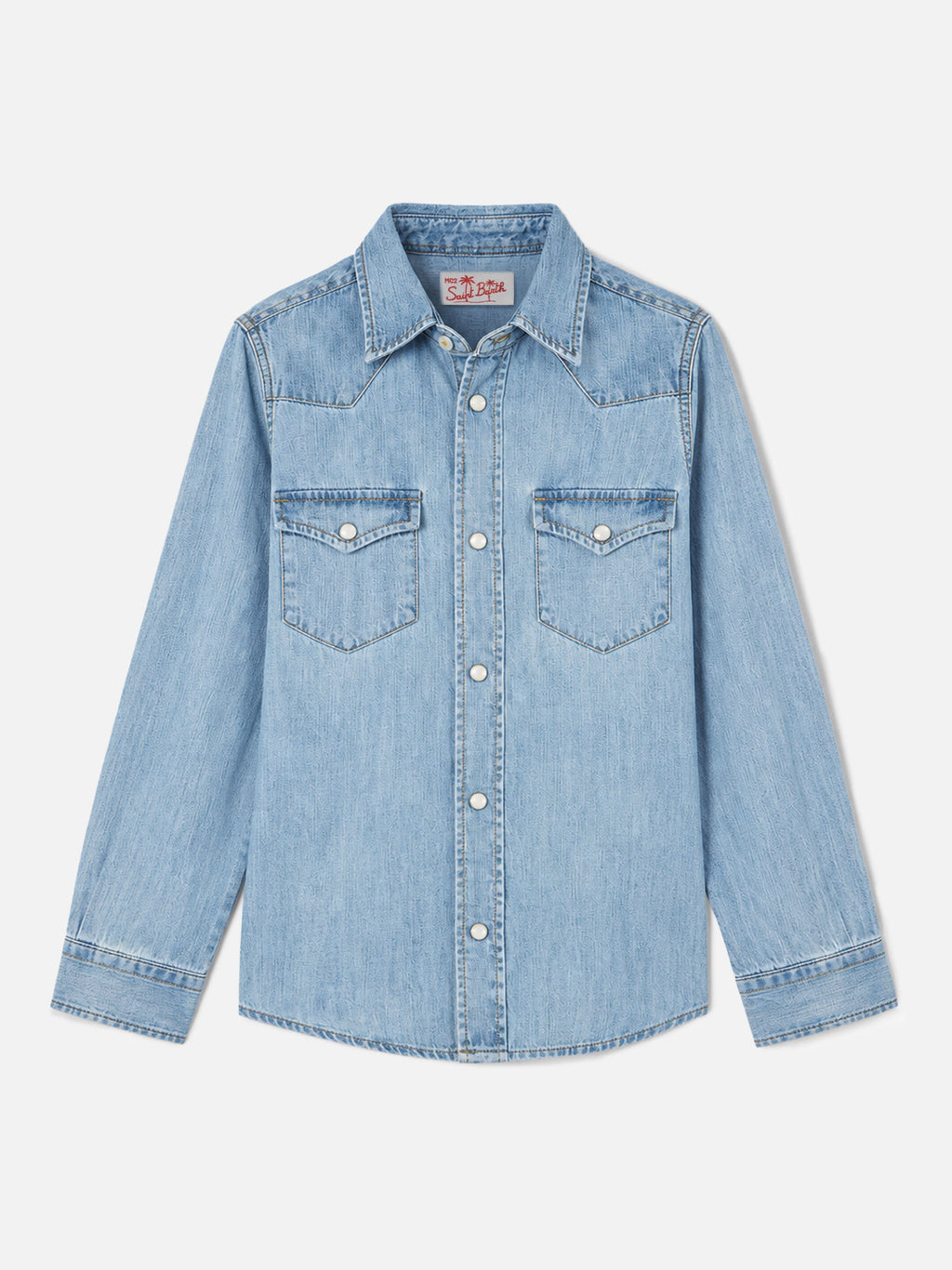 Camicia western Greg Jr azzurra in denim product image 1